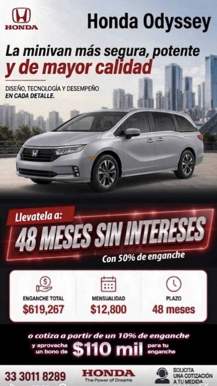Diseño publicitario - Honda Odyssey